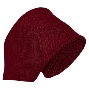 Rooster Men's Red Moygashel All Irish Linen Necktie Tie